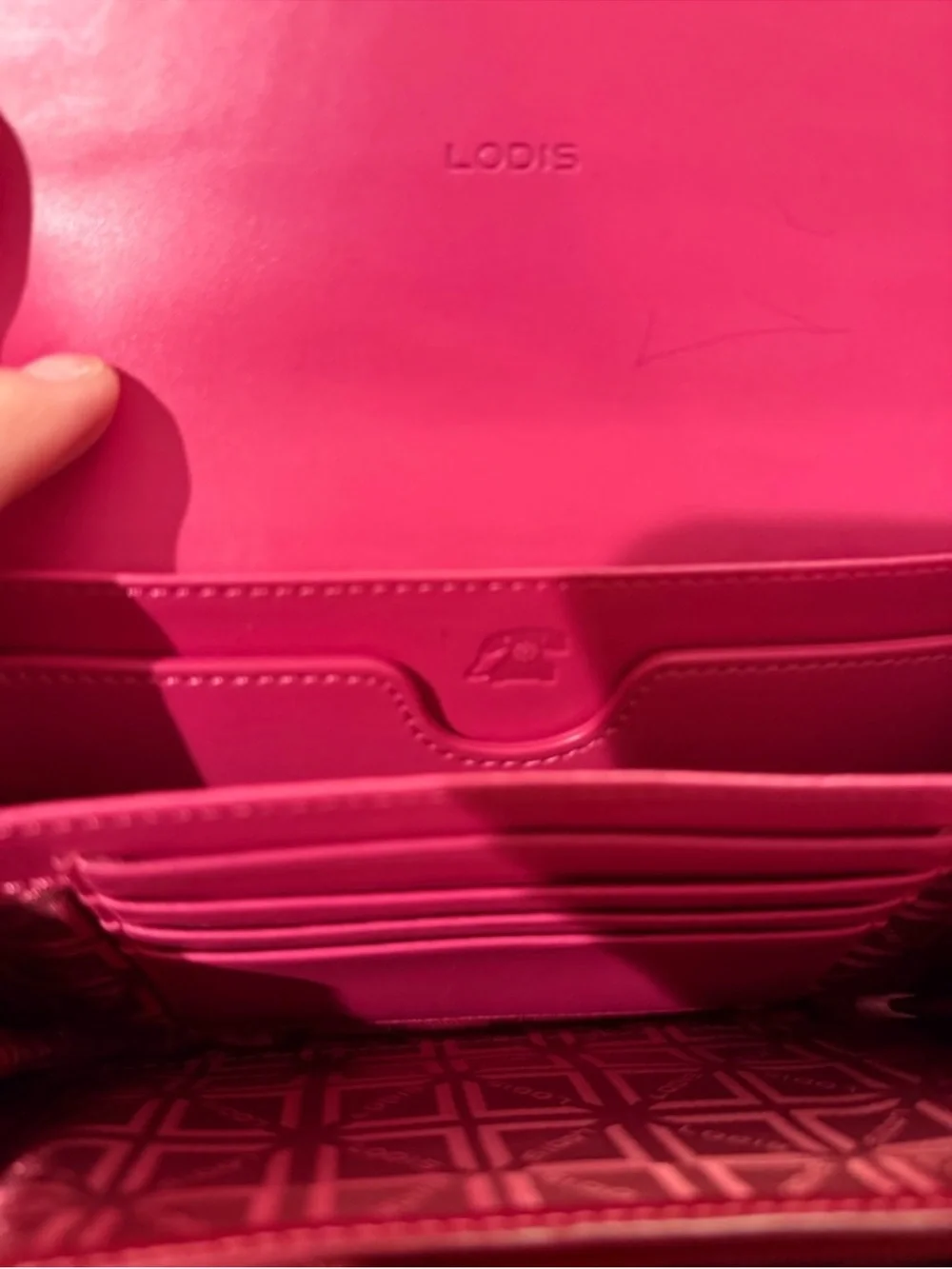 Lodis Burgundy Envelope Flap Wallet 7.5x4.5